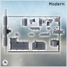 Modern base set with watchtowers, wooden enclosure and train (14)
