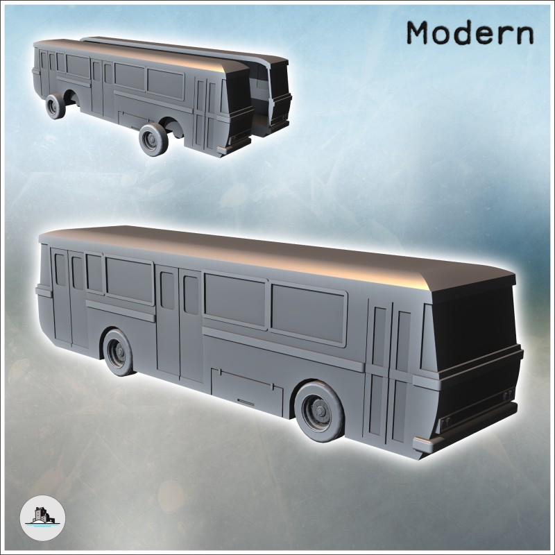 Modern public transport city bus (2)