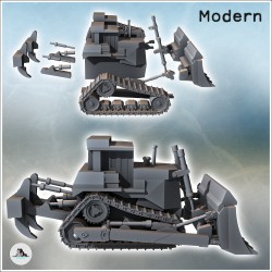 Modern excavator with large front blade (6)