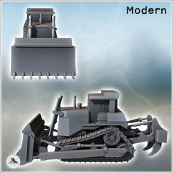 Modern excavator with large front blade (6)