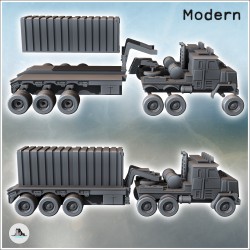 Modern Twelve-Wheel Truck with Containers in the Rear (10)
