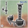 Set of futuristic giant drill with drilling hole and sorting annex (3)