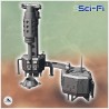 Set of futuristic giant drill with drilling hole and sorting annex (3)