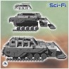 Sci-Fi armored futuristic vehicle carcass with tracks and open cargo door (7)
