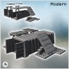Futuristic container arrangement with awning and metal crates (14)