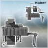 Set of containers for elevated outpost on metal stilts with access ladders (16)