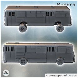 Modern city bus with four wheels and double side doors (4)