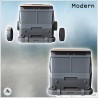Modern city bus with four wheels and double side doors (4)