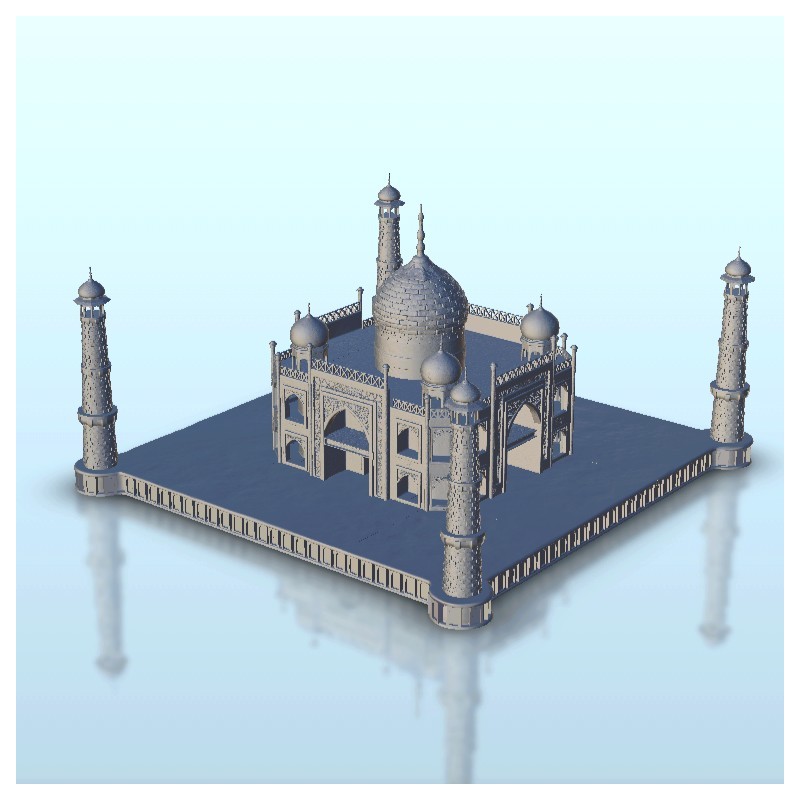 Taj Mahal Indian Mausoleum with minarets |  | Hartolia miniatures
