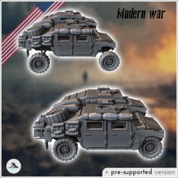 Humvee M998 High mobility multipurpose wheeled vehicle HMMWV véhicule tout terrain (6)