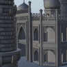 Taj Mahal Indian Mausoleum with minarets