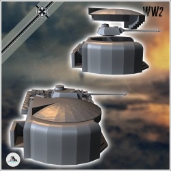 Set de bunker et blockhaus pour pièce d'artillerie avec tourelle de Panther Ausf. D enterrée (23)
