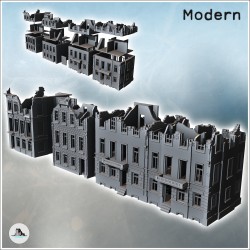 Set de maisons européennes (Arnhem, Pays-Bas) (version en ruine)