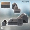 Set de maisons modernes avec annexe et cheminées (6)