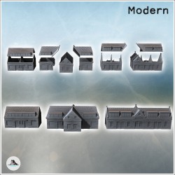 Set de trois grands bâtiment modernes (Zwateweg, Pays-Bas)