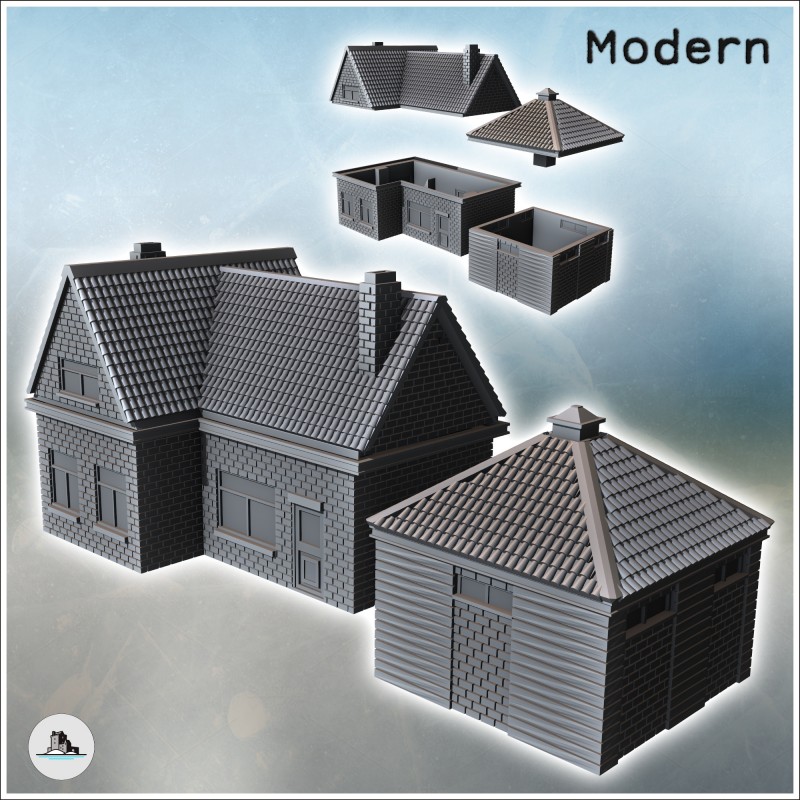 Set de deux maisons modernes (Veghel, Pays-Bas)