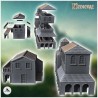 Set of three Venetian houses with large columned awnings (2)