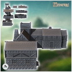 Large medieval building with stone base and wooden corner (3)