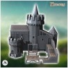 Medieval castle with two stone towers, external staircase and game for executions (6)