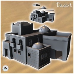 Maison désertique avec dômes de toit et multiples terrasses (11)