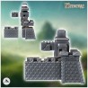 Medieval modular stone wall with large monumental carved door (14)