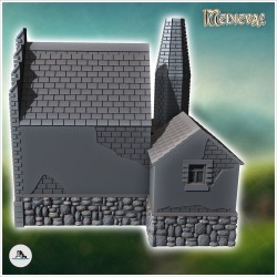 Medieval blacksmith shop with large brick fireplace and outdoor gutter (16)