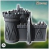 Grand muraille Elf modulaire avec tours à créneaux (22)