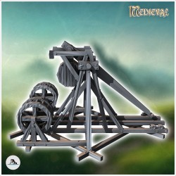 Medieval trebuchet with wooden counterweight (1)