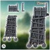 Six-wheeled wooden plank siege tower (3)