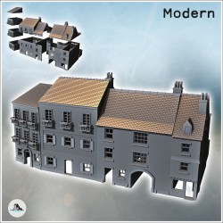 Set of European houses with...