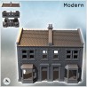 Maison européennes avec doubles fenêtres en baie et murs à l'arrière (version endommagée) (8)