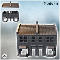European houses with double bay windows and rear walls (intact version) (9)
