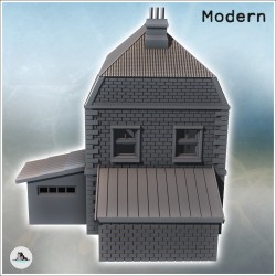 Bâtiment à briques avec deux annexes et toiture à la mansart (version intacte) (11)