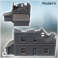 Bâtiment à briques avec deux annexes et toiture à la mansart (version en ruine) (12)