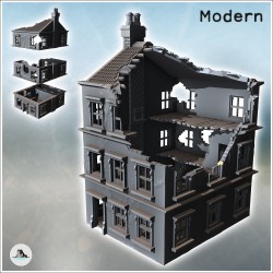 Maison à deux étages et toit en tuiles avec cheminée en brique extérieure (version détruite) (17)
