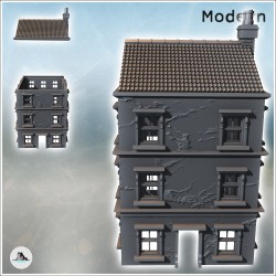 Maison à deux étages et toit en tuiles avec cheminée en brique extérieure (version intacte) (18)