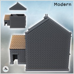 Tiled-roof house with bay window on the ground floor and a large rear wall (intact version) (24)