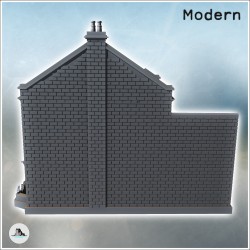 Maison à toit en tuile avec fenêtre en baie au rez-de-chaussée de grand muret arrière (version en ruine) (25)