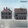 Set de deux bâtiments de village normand en ruine (3)