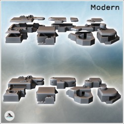 Set de sept bunkers militaires avec différentes configurations (6)