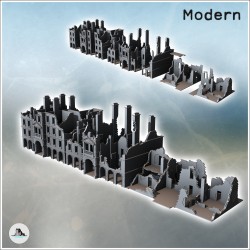 Set of Eight Modern Ruined...