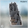 Set of Eight Modern Ruined Buildings with Chimneys (13)
