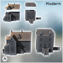 Set of two houses from Sword Beach (Ouistreham, Normandy, France)