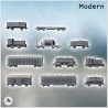 Modern Material Transport Wagon Set and Wagons with Tanks (1)