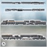 Set de locomotive et wagons modernes de transport de matériaux avec citernes (1)