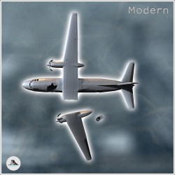 Carcasse d'avion de transport bimoteur moderne (2)