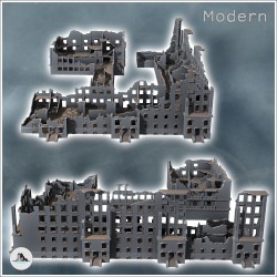 Grand set d'immeubles en ruine à étages (2)