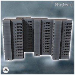 Modular set of modern multi-storey concrete buildings (5)