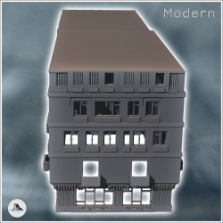 Set d'immeubles modernes modulaires à étages (10)