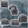 Set of three modern tin roof houses with external staircase (11)
